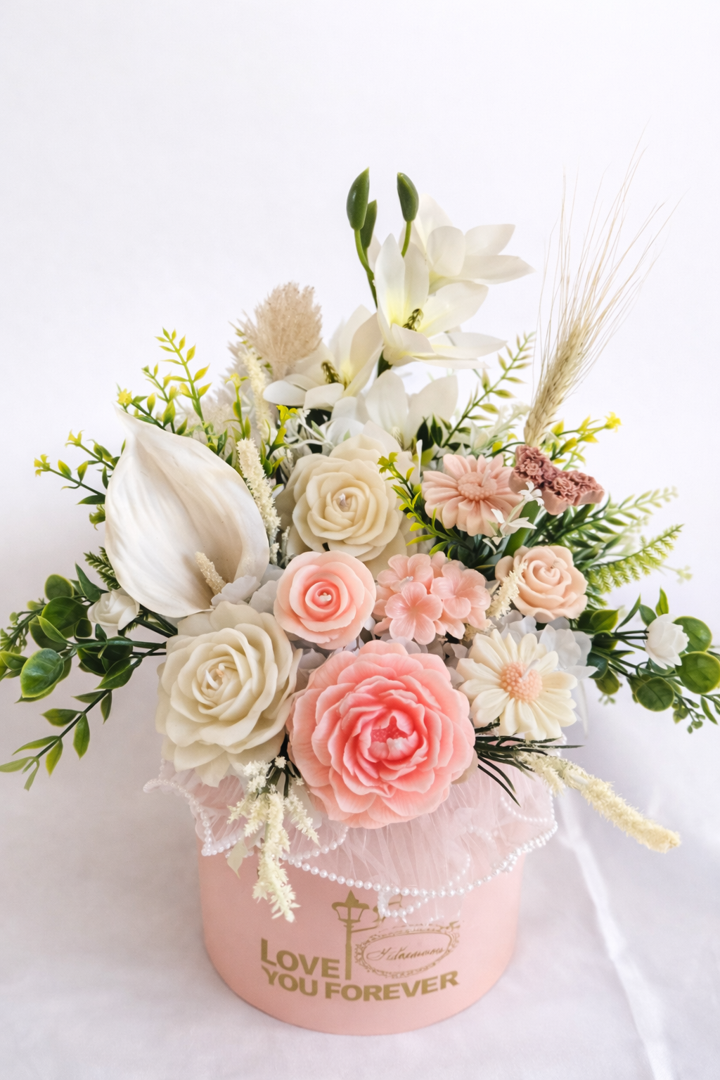 Love You Forever Rosé - Candle Bouquet