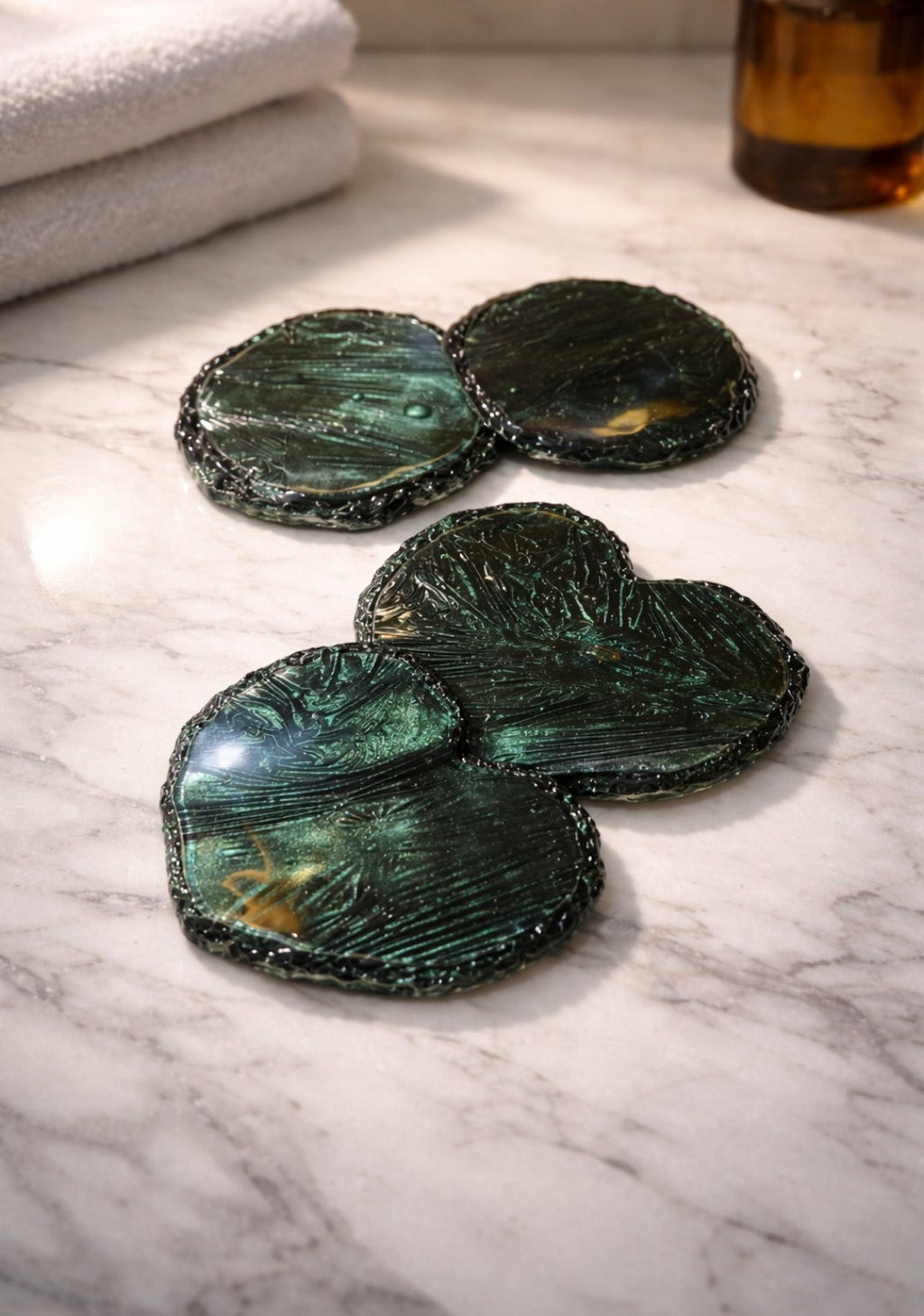 Emerald Velvet Coasters
