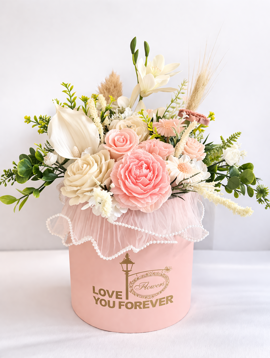 Love You Forever Rosé - Candle Bouquet