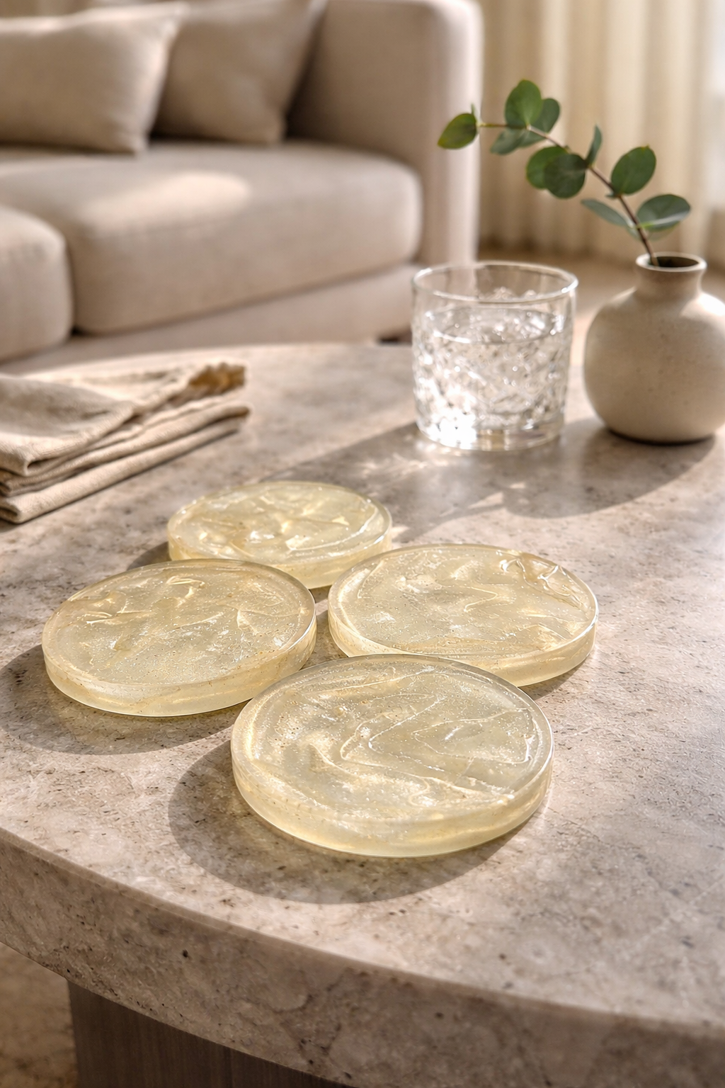 Lumière Pearl Coasters